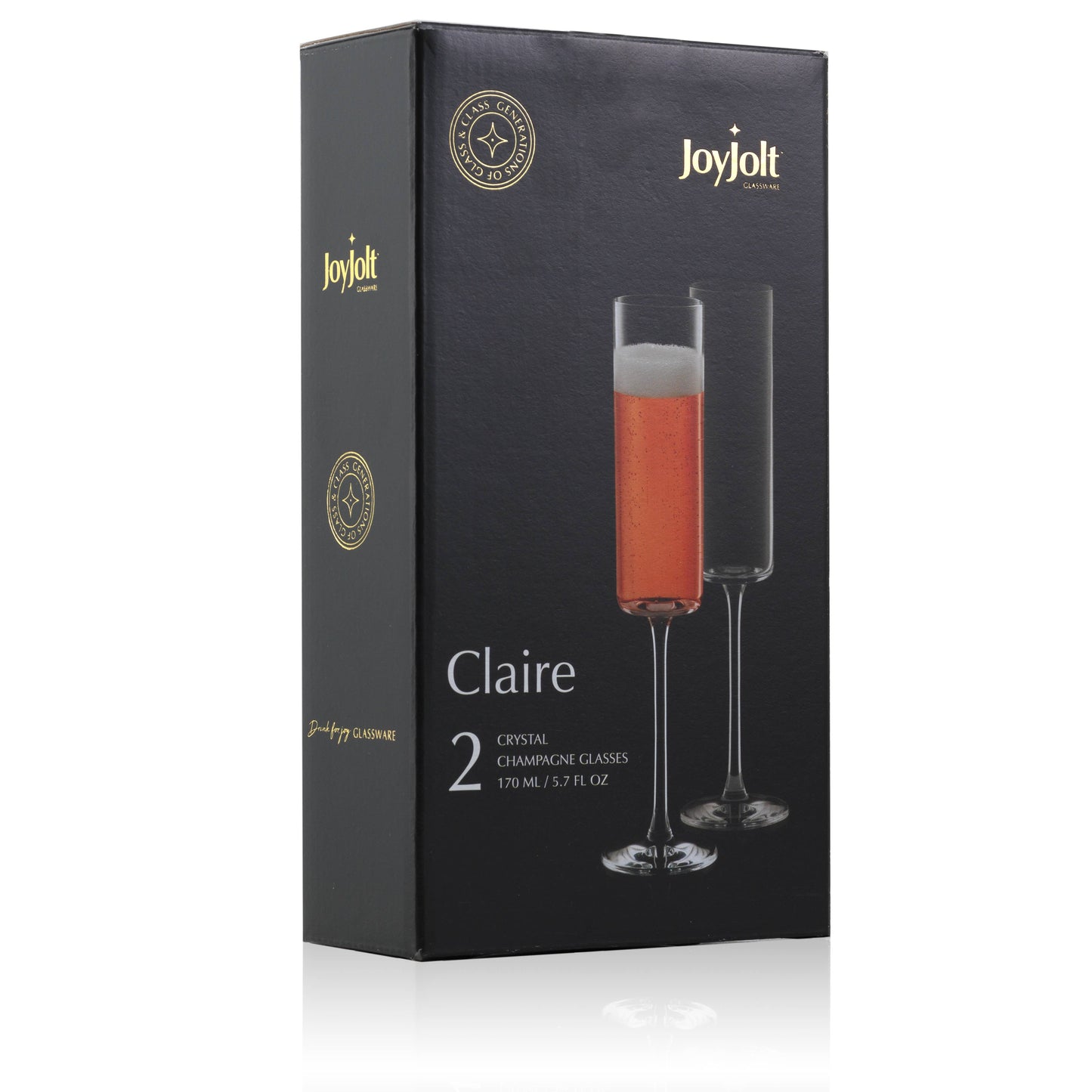 Claire Crystal Champagne Glasses