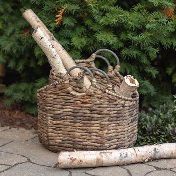Water Hyacinth Baskets, Set of 2