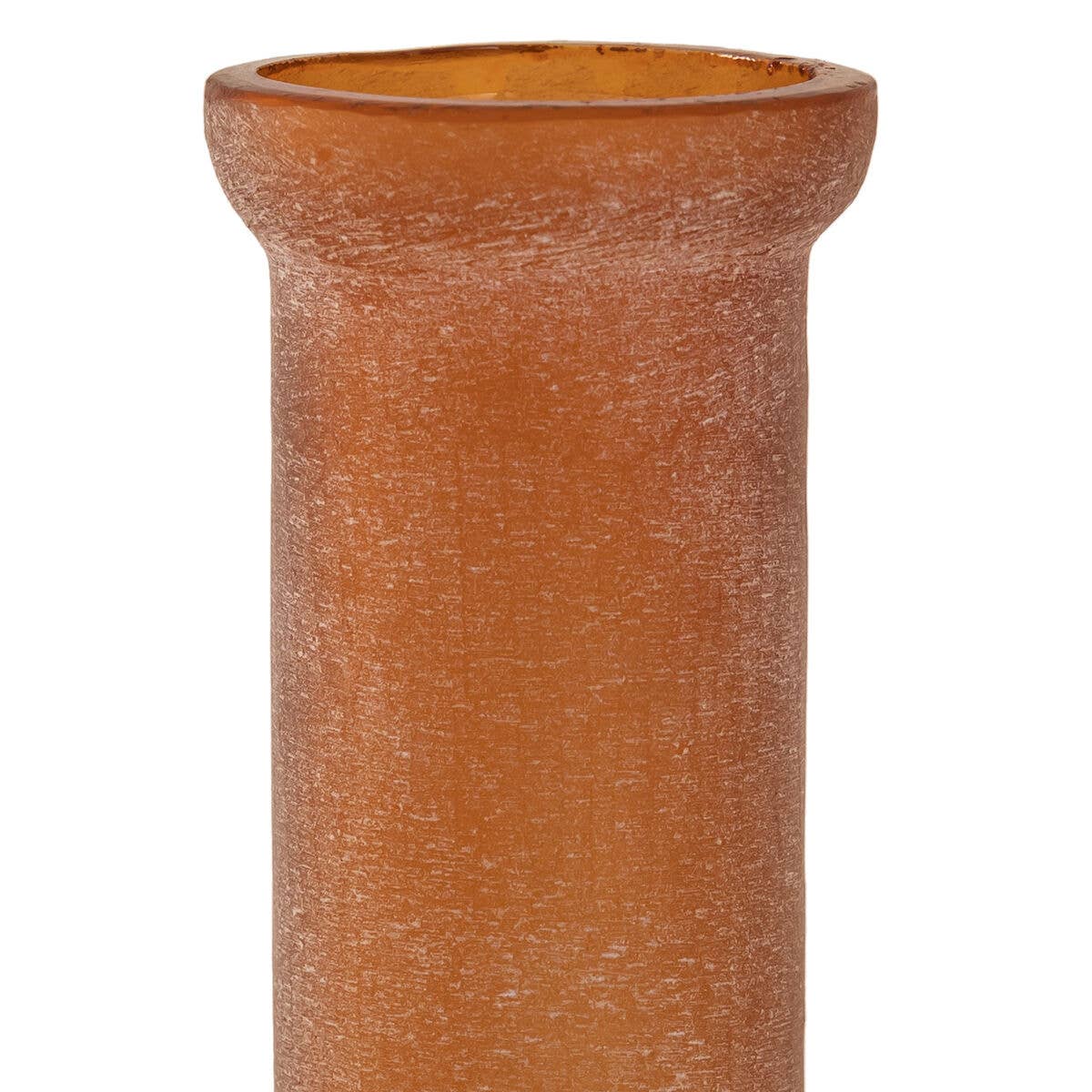 Set of 3 Georgia Orange Glass Vases