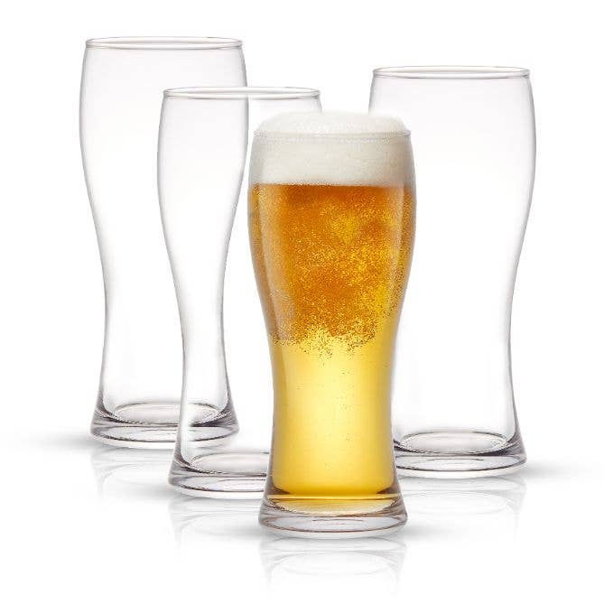 Callen Beer Pint Glasses, Set of 4 Heavy Base Drinking Glass