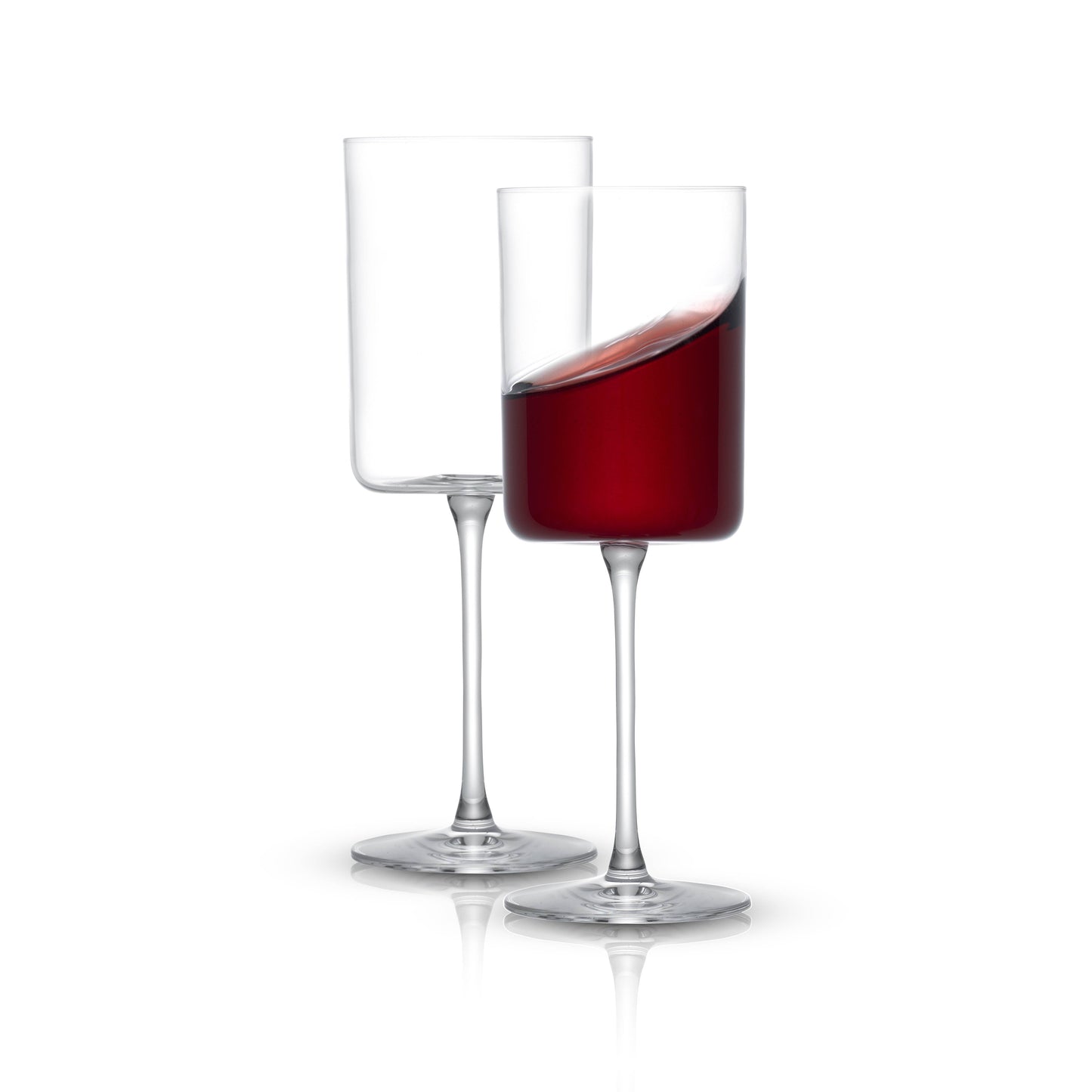 Claire Crystal Stemmed Red Wine Glasses