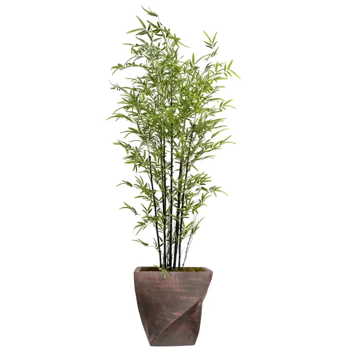 81.5"H Bamboo Tree with Fiberstone Planter