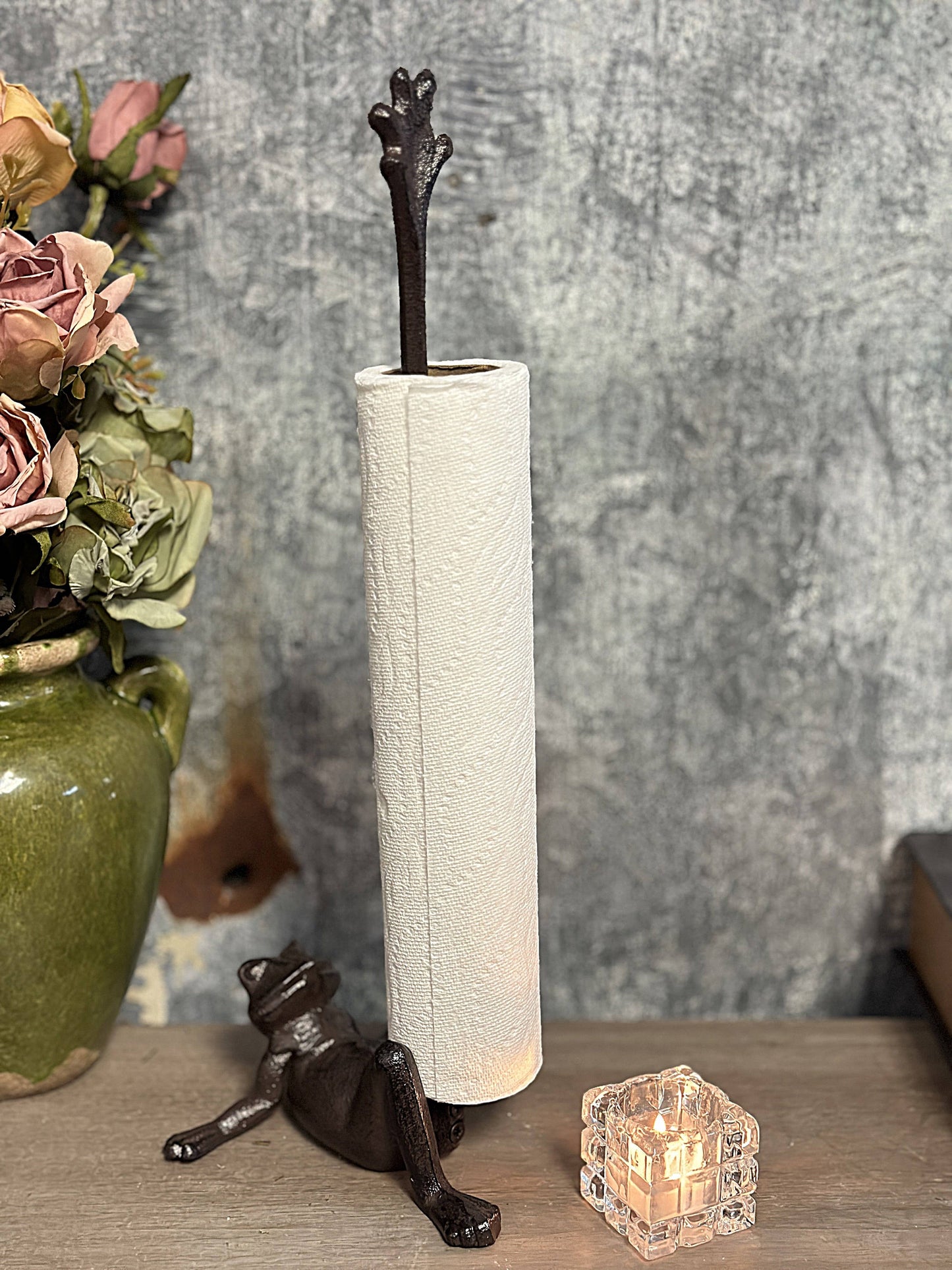 Cast Iron Animal Paper Towel Holder