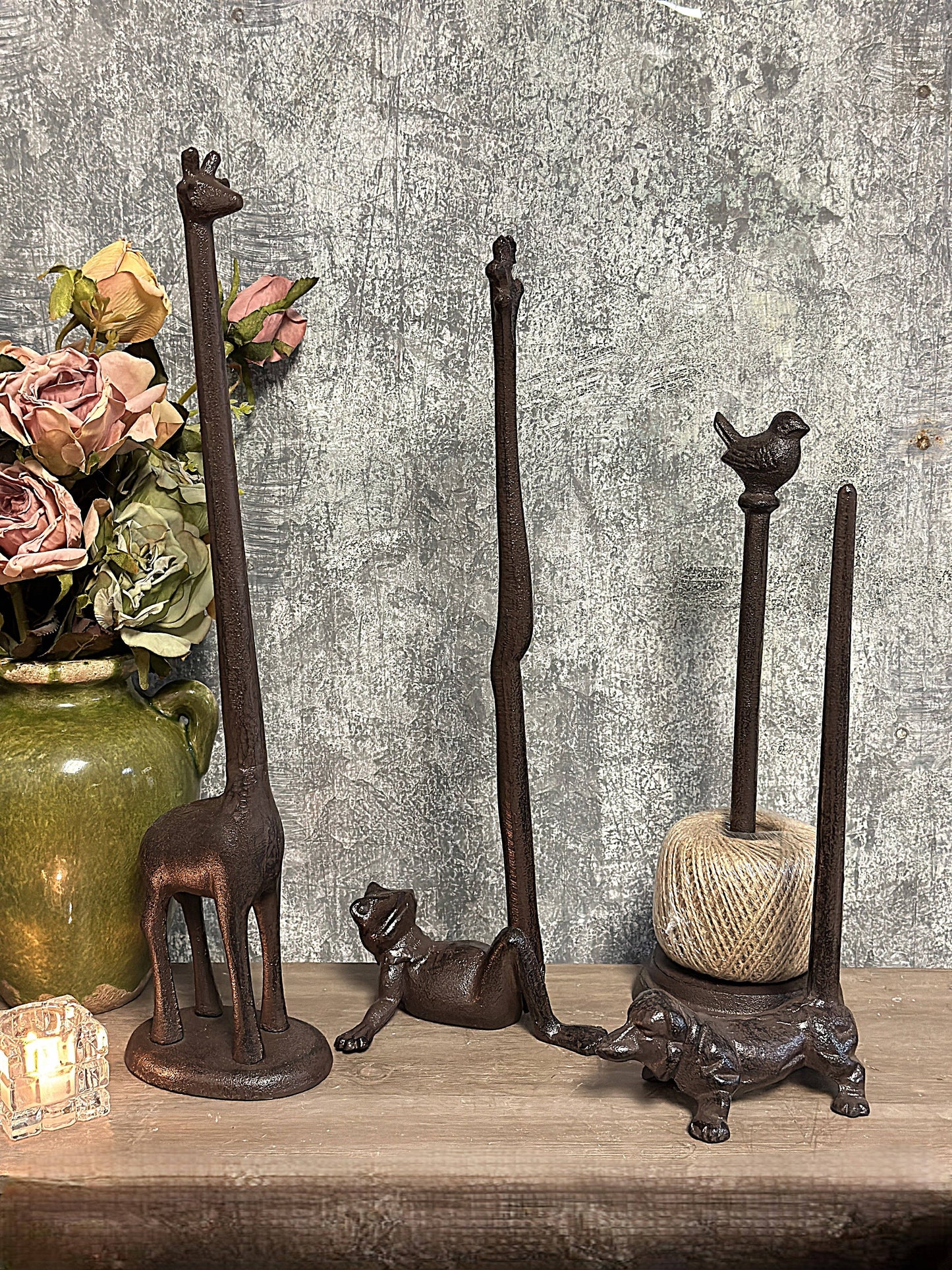 Cast Iron Animal Paper Towel Holder