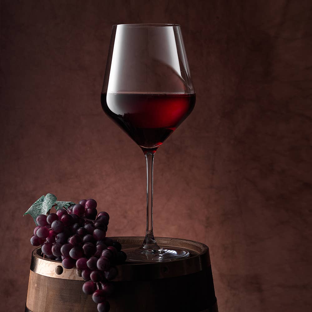 Layla Crystal Stemmed Red Wine Glasses, 17 Oz Set of 4