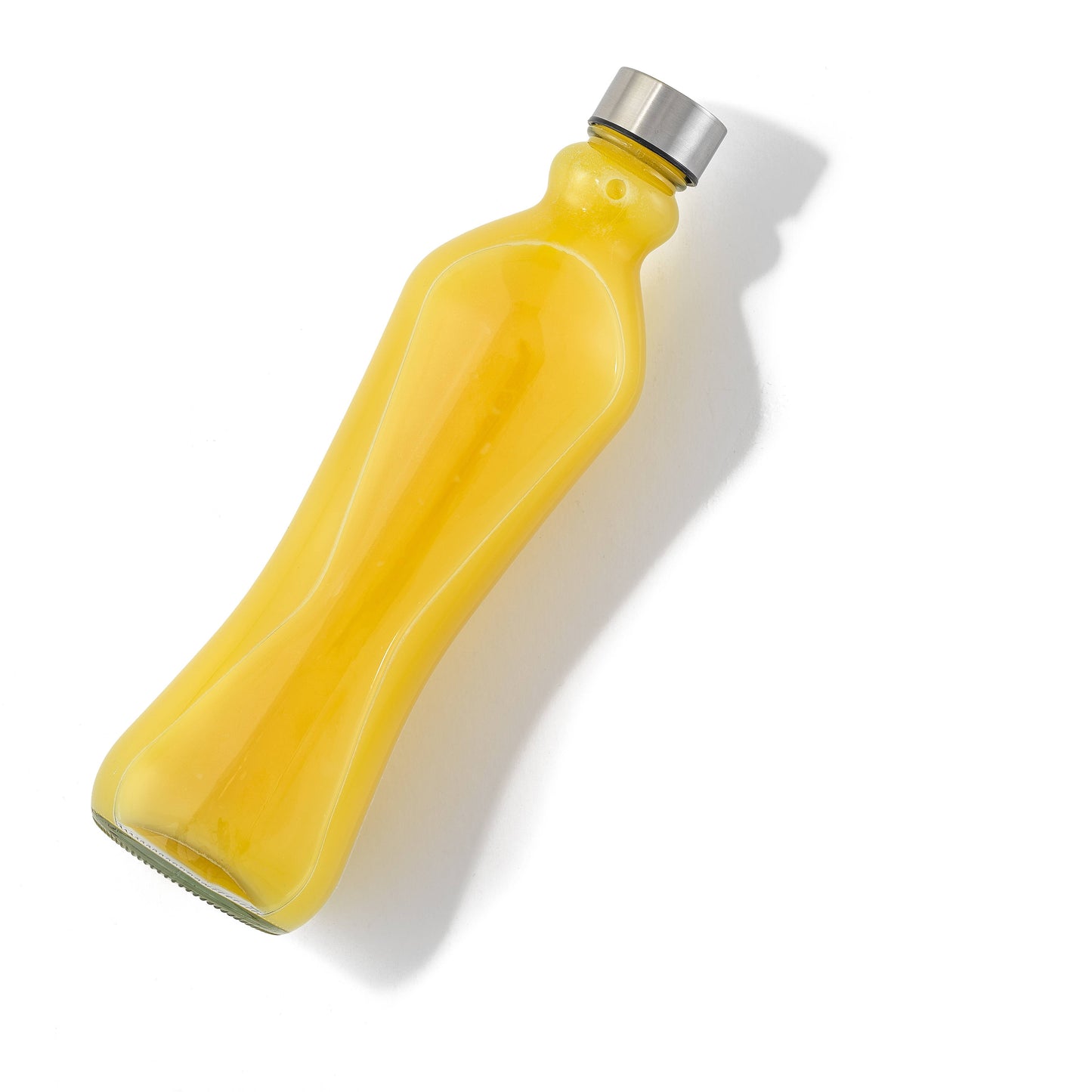 Glass Water Bottles with Stainless Steel Cap - Set of 2