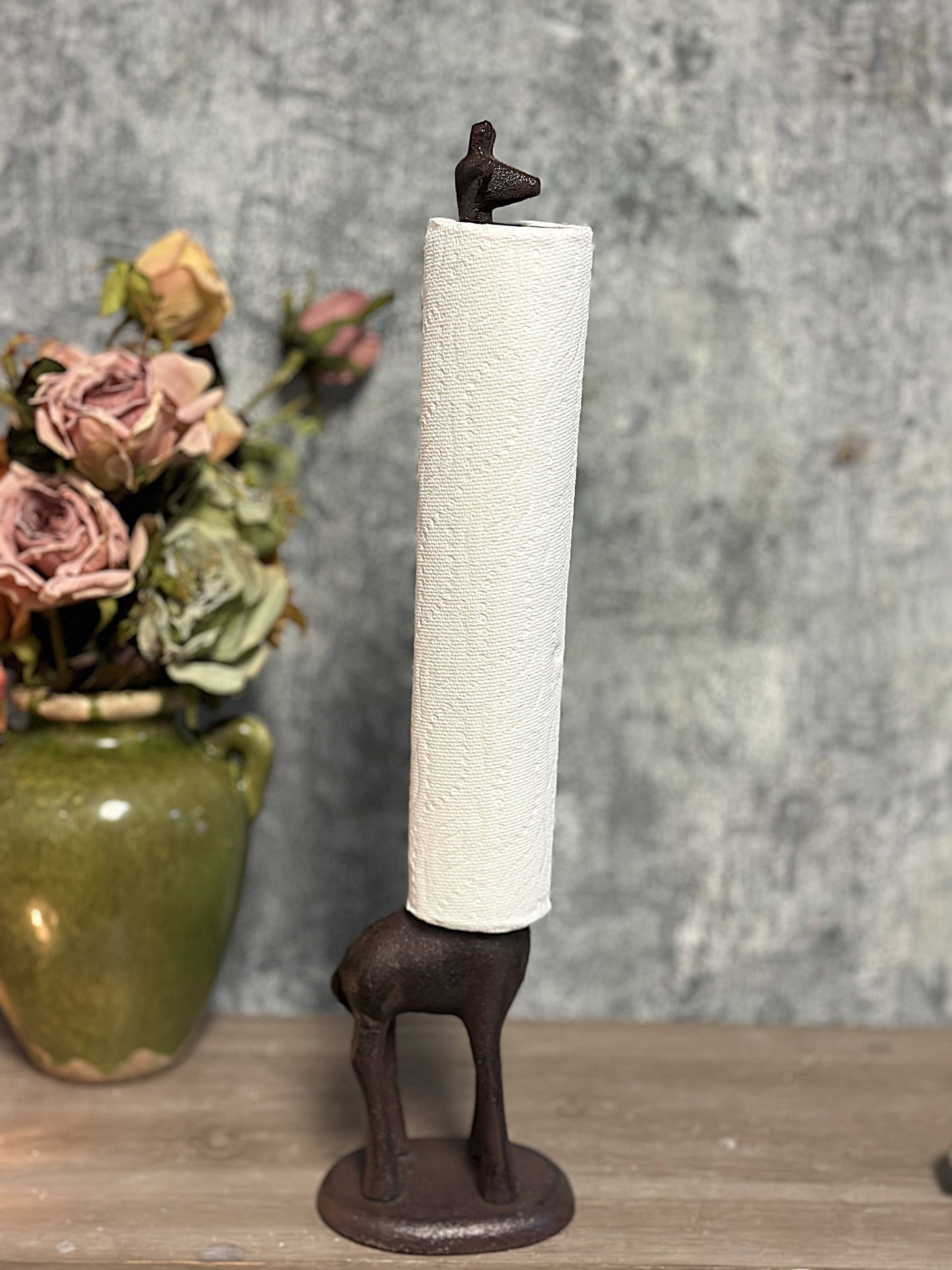 Cast Iron Animal Paper Towel Holder